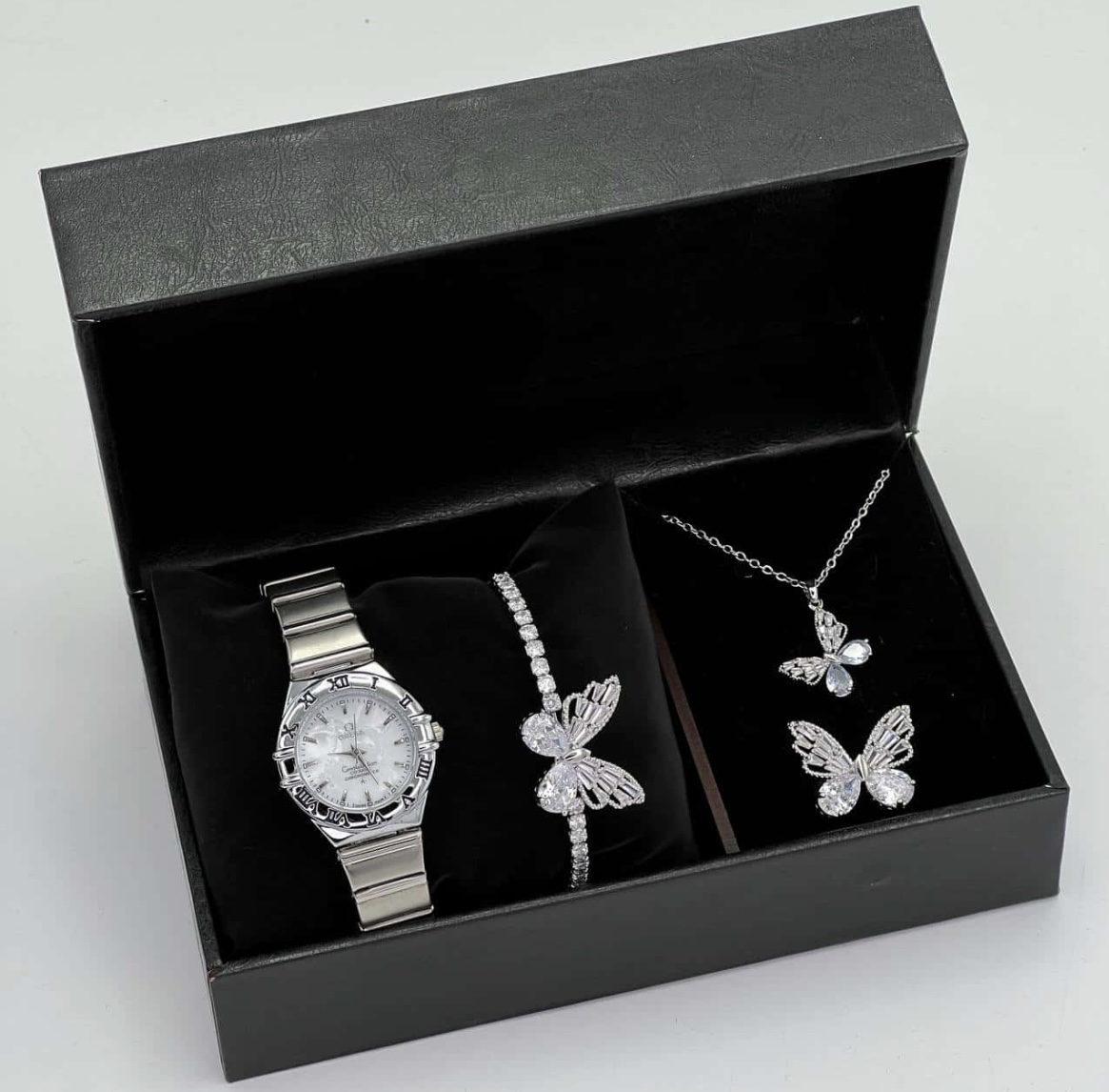 جعبه چوبی ساعت ونیم ستی مشکی کد۱۷۷